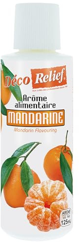 Déco Relief - Arôme Liquide Mandarine 125 ml - Arôme Alimentaire Pâtisserie & Yaourtière - Pour Gâteaux, Pâtisseries, Yaourts - Arôme Concentré - ARO40.