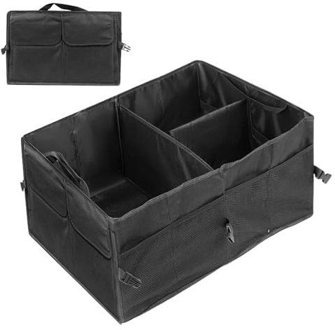 Organizer per Bagagliaio SUV, Organizer per Bagagliaio Pieghevole per Auto, Nero