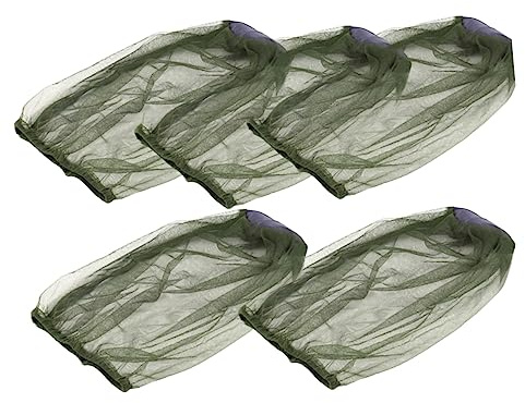 Happyyami 8pcs Outdoor Face Neck Protective Netting Hat for Camping Fishing Beekeeping Army Lightweight
