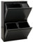 ARREGUI Basic CR606-B2 Mülltrennsystem aus Stahl | 4 Fächer Mülleimer für die Küche | 1 Extra Großer Eimer für Plastik und 1 Kleiner für Biomüll | 23+11+17+17 L (68 L) | 4 Fach Abfalleimer | schwarz
