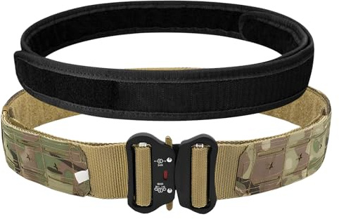 aiGear Ceinture Tactique Militaire pour Taille 80-105 cm | Ceinture de Combat MOLLE HOMME, Travail Ajustable, Conçu pour Pratiquant de Sports Militaires en Extérieur