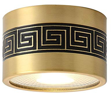 Lámpara de Techo LED de Acento con Foco de Superficie, focos de Techo de latón Vintage, lámparas de Techo para pasillos, Salas de Estar, Tiendas, iluminación de Cuadros de galería