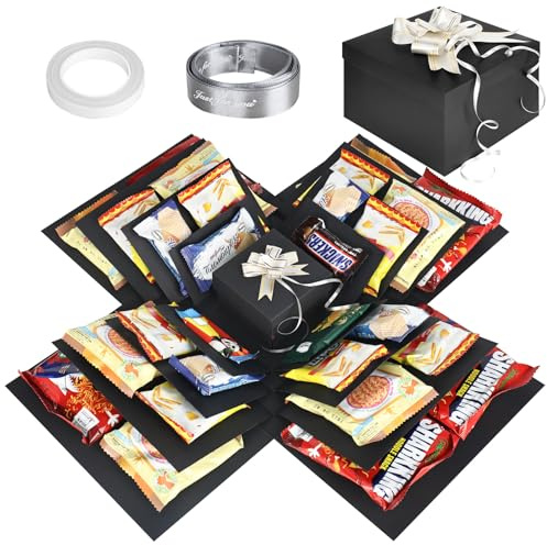YYTECH Caja Sorpresa, Explosion Box, Caja de Regalo Hecha a Mano, Álbum Explosión, para Navidad, Cumpleaños, Aniversario, San Valentín