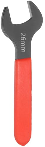 QUARKZMAN 26mm Llave Universal de Boca Fija Simple, 15 Grados Ángulo Llave Métrica Plana U Cabeza Mango Rojo Acero Carbono para Reparación Automotriz Muebles Ensamblaje Construcción Hogar
