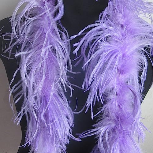 Fjäderfrans, Svansfjäderband, fjäderfransar, 2,19 yards fluffiga kjol Kostymer/trim for fest/kostym hantverksfjäder bröllopsdekorationer(Light Purple)