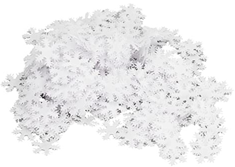 Baxnore 1000 piezas de confeti de copo de nieve blanco reutilizable decoraciones de fiesta de Navidad de invierno para vacaciones bodas cumpleaños tela no tejida segura