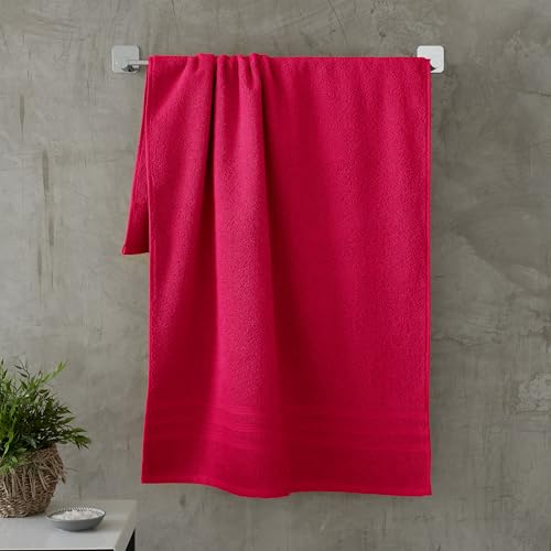 Catherine Lansfield Zero Twist Cotton 50x85cm Hand Towel Hot Pink