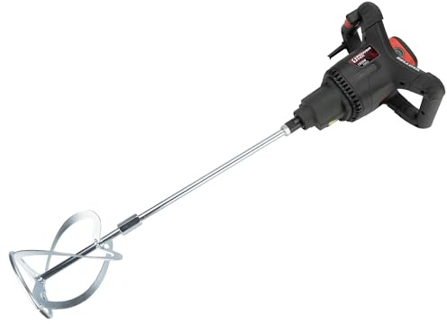 Bellota M18N - Máquina mezcladora eléctrica 1800 W 220 v enchufe tipo C-F con 2 velocidades, sin maleta, varilla M14 de 140 mm incluida, mezclador para mortero, cemento, resinas y pinturas