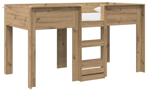vidaXL Cama Litera para Niños Roble Artisan 90 x 190 cm