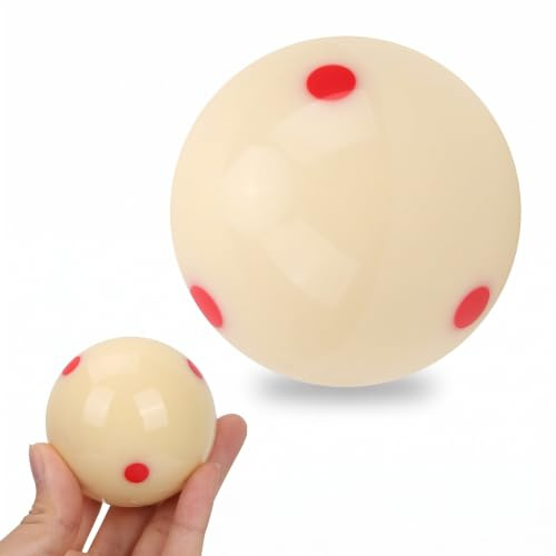 Billiards Ball Snooker Ball, AAA-Grade PRO Cup Standard Pool Resin Cue Pool Ball with Red Dots for Snooker Training and Games