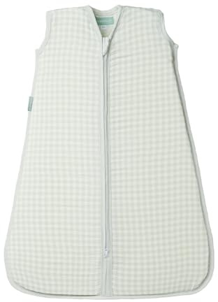 molis&co - Saco de Dormir para bebé 0.5 TOG - 70 cm (0-6 meses) - Saco Dormir Bebe Verano sin Mangas - Saco de Dormir Bebe para Niños Niñas (Unisex) - Muselina Premium - Mercury