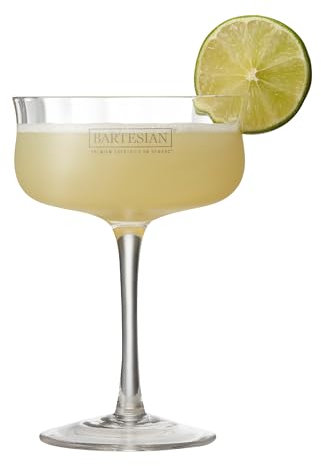 Bartesian Verre Coupe – Verres pour Cocktails & Mocktails, Verres à Bar pour Cocktails Classiques sans Glace, Verre pour Martini, Manhattan, Cosmopolitan, Daiquiri, 207 ml, Set de 2