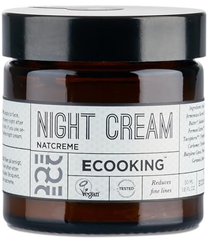 Ecooking Night Cream 50ml: Anti-aging Face Cream for Smooth and Young Look Skin (50ml, Rose)