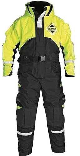 Fladen Flotation Suit 848 MX - Schwimmanzug Angelanzug (XL) - Gelb-Schwarz - Wassersport - Schwimmen - Erwachsene (90kg - 110kg, 183cm - 190cm) - Unisex - Winter Sports - Schwimmanzug