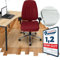 Geruchsneutrale Komfort Bodenschutzmatte Bürostuhl Unterlage mit abgeschrägter V-Kante Eckig 100 x 140 cm transparent Antirutsch Stuhlunterlage Abwaschbar