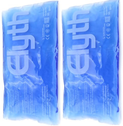 2x XXL Kühlpads für Kinder & Erwachsene - Kalt Warm Kompresse | 29x12cm | Kühlen von Schmerzen, Modern, Blau -Gel - Kühlpack für Insektenstiche, Prellungen & weiteren Verletzungen