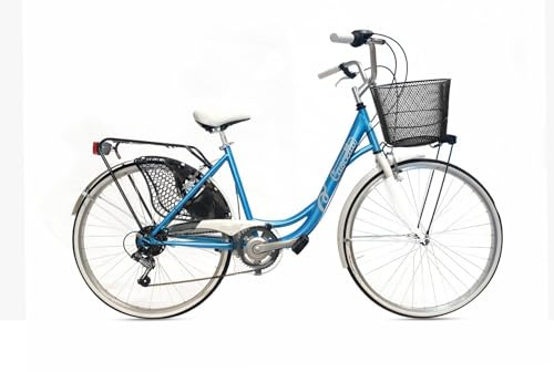 Cicli Cascella Bicicleta MARILUF 26 Mujer SHIMANO 6V Azul Fabricada en Italia
