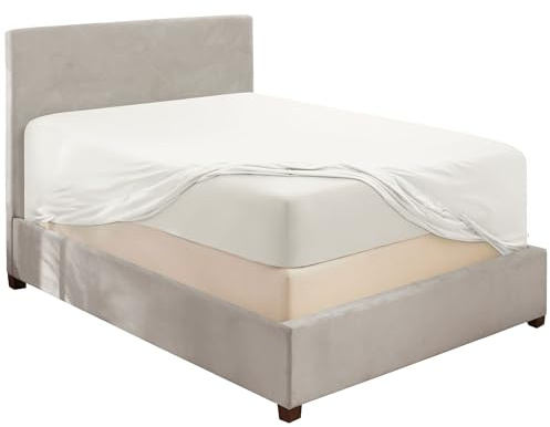 Hearth & Harbor Extra Deep Pocket Queen Fitted Sheet, White