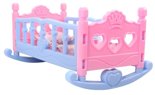 UPKOCH Cama De Muñecas 14.56X9.44X7.08 Pulgadas Cuna De Muñecas para Niñas Juguete Casa De Muñeca Accesorios Creativos para Niños Inspirar Imaginación