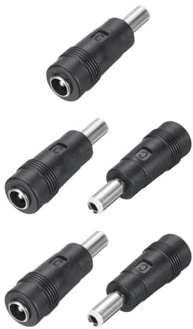 QUARKZMAN Adattatore Connettore di Alimentazione DC, 5Pz, Presa Femmina 5.5x2.1mm a Spina Maschio 5.5x2.5mm, Connettore Universale a Barilotto per Laptop Router