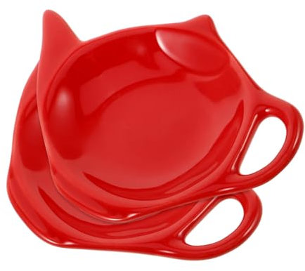 OFFSCH 2pcs Porcelain Teapot Shaped Tea Bag Holder Ceramic Snack Dish for Kitchen Seasoning Fruit Dessert Nut Bowl Easy to Clean Tea Organizer