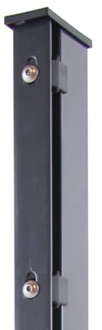 Arvotec Zaunpfosten mit Abdeckleiste | Anthrazit | Stahl | 6x4x180 cm | inkl. Befestigungsmaterial | zum Einbetonieren