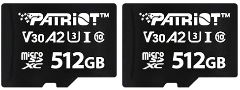 Patriot VX Series 512GB Micro SDXC V30 A2 UHS-I U3 4K UHD Memory Card 2 Pack - PSF512GVX32MCX2