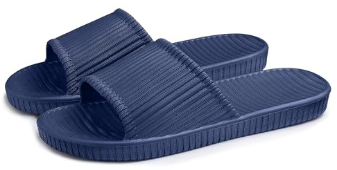 Lily Zone Sliders Mens, Men's Shower Slippers, Non-Slip Beach Pool Slide Sandals Bathroom House Shoes for Men