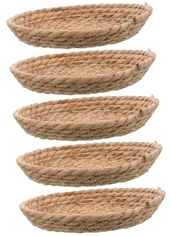 UKCOCO Nidos de Pájaros Tejidos de Paja Natural, Nido para Animales Pequeños, Diámetro 19-21 Cm, Transpirable y Resistente, Adecuado para Gallinas, Canarios y Aves de Jaula