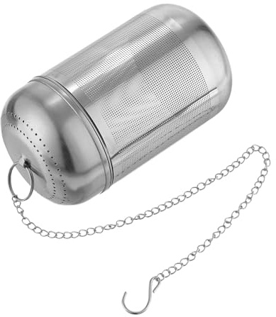 Beavorty Infusor de Té de Acero Inoxidable Grande, Bola de Malla Fina para Especias y Condimentos, Colador Gancho para Ollas Calientes, Cesta Práctica para Cocina y Filtro de Condimentos