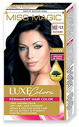 TINTA PER CAPELLI MISS MAGIC TINTURA NERO BLU HAIR COLOUR CON ARGAN
