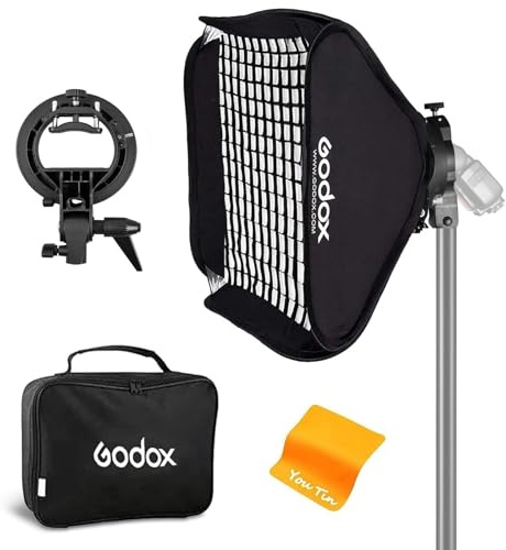 Godox Softbox 24x24/60x60cm with Grid, S-Type Speedlite Bracket & Bag