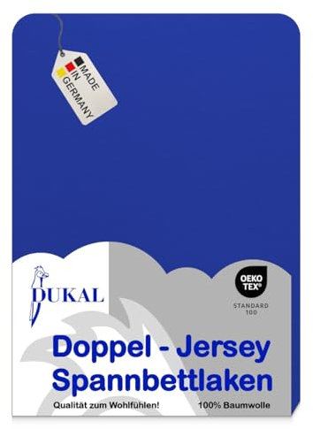 Dukal | Spannbettlaken oval für Kinderwagen Stubenwagen Wiegen Beistellbett | 35x75 – 40x75 cm | aus hochwertigem DOPPEL-Jersey | 100% Baumwolle | Farbe: royal