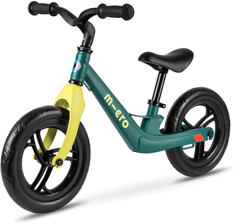 Micro® Balance Bike Lite, +2 Años, Bicicleta de Equilibrio Muy Ligera, Cuadro de Magnesio, Peso: 2,6kg, Carga Máx: 50Kg, Suspensión Trasera, Sillín Regulable. (Peacock Green)