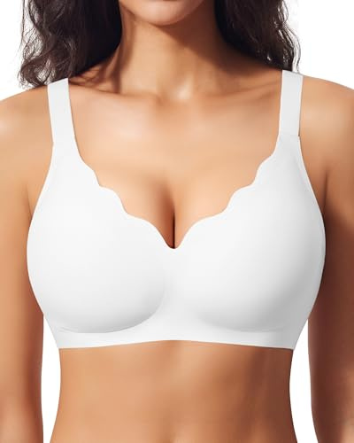 Ganado Sujetador sin Aros Mujer Sujetadores sin Costuras Push Up Comodos Bralette Cuello V con Relleno
