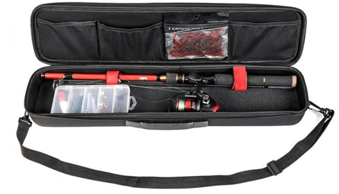 Angeltasche Tragbar Angelrute Tasche Faltbar Angelgerätetasche Rutentasche Wasserdicht Rutenfutteral Angelkoffer Outdoor Angeltasche Angelruten Tragtasche Für Rollentasche/Angelrute/Ausrüstung