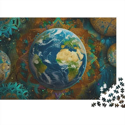 lihuogongsio Earth 1000 Piece Jigsaw Puzzles for Adults Planet Earth Family Fun 1000 Pieces Puzzles Relax Puzzles Games Multicolor Premium Gifts Impossible Puzzle 1000pcs (75x50cm)