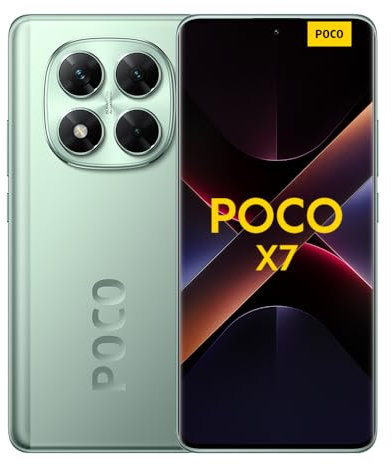 Xiaomi POCO X7 smartphone, 12+512GB, Green, 50MP main camera with OIS, 5110mAh battery, IP68 (no charger included), 2 year Warranty