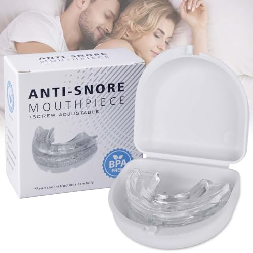 Anti Schnarch Schiene, Anti Snoring Schnarchstopper Mundstück, Schiene Gegen Zähneknirschen, Mehrzweck Sleep Guard Schnarchschiene für Männer, Ergonomisch Schnarchfrei Pro Aufbissschiene,Weiß