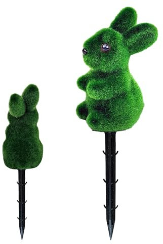 Rabbit Garden Stakes Pâques Pâles de Lapin enjolit des enjeux de Fleurs de Lapin, Signe Animal à thème de la Source de Pâques pour Les podiums des Fleurs des Fleurs, Cours