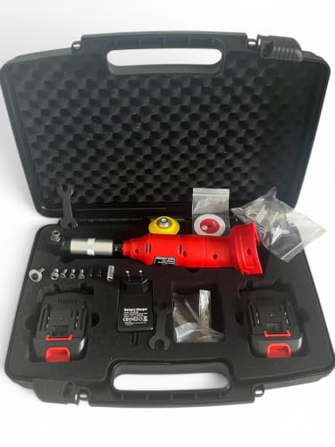 P6 trådlös minislip med dimmer + 2 batterier - speciella plattor och kraftfulla gör-det-självare - kompakt - mobil - exakt