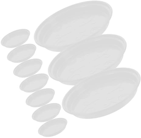 Homoyoyo 12 Piezas Bandejas Redondas para Macetas Platos de Drenaje Reutilizables de Plástico Prácticos Platillos para Bonsáis y Plantas Bandejas Resistentes para Plantas Interiores