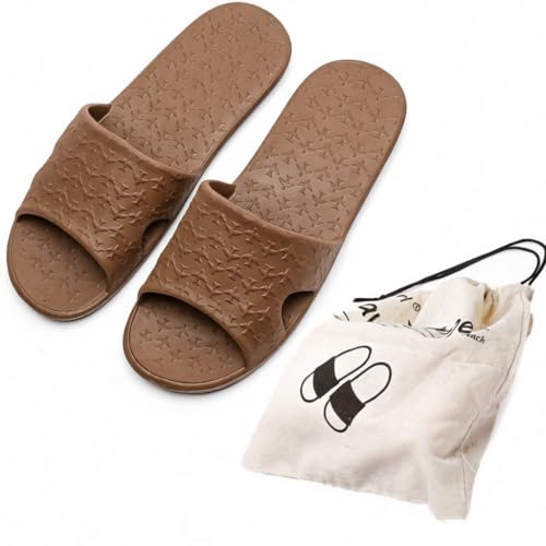 Anmerl Travel Slippers for Women & Men - Portable Foldable Slides with Storage Bag, Non-Slip Quick-Dry Comfort Shower Shoes for & Indoor/Outdoor, Hotel, Spa, Gym, Beach