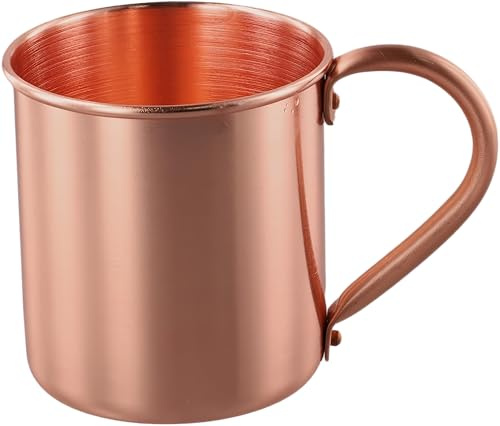 450ML Kupferbecher reines Kupfe, Reiner Kupferbecher Becher für Cocktail Kaffee Bier Camping Trinkgläser, Kupfer Becher Party Geschenk (X1)