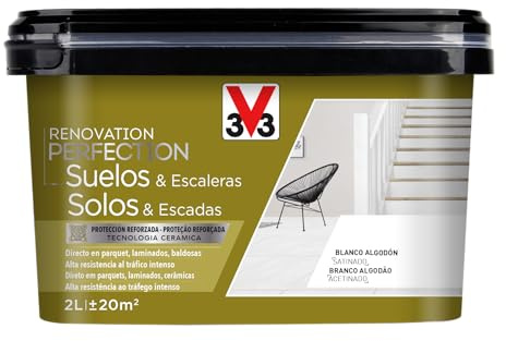 V33 Esmalte Renovation Perfection Suelos Blanco Algodón Satinado 2L