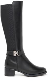 Nero Giardini I411750D Stivali Donna in Pelle E Materiale Tecnico - Nero 39 EU