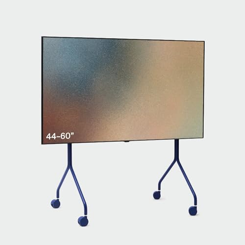 Pedestal Moon Rollin' Porta TV con Ruote | Piedistallo TV Moderno per Soggiorno | Carrello TV dal Design Danese | Mobile tv con Ruote | Porta TV dal Design Danese (Blu)