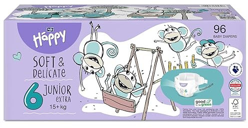 bella baby Happy Windeln soft & delicate Gr.6 Junior Extra 15+ kg HAPPY BOX 96 Stück