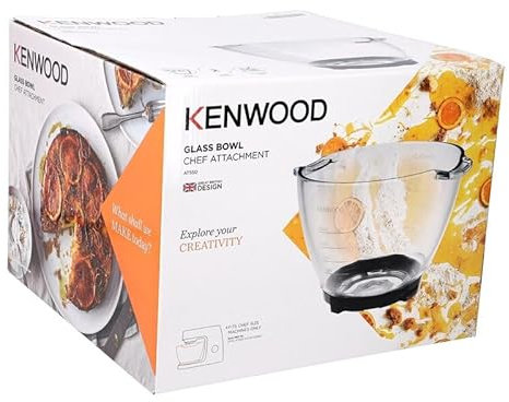 LUTH Premium Profi Parts Rührschüssel Aus Glas 4,6l kompatibel mit Kenwood Awat550001 für Küchenmaschine