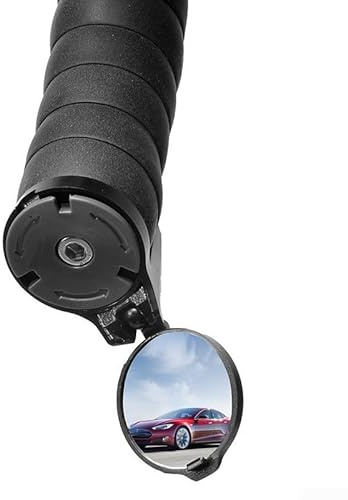 EXTRWORY Cycling Essential Rear View Mirror for Road Bike Handlebar, Easy to Use 360-Degree Adjustable Bicycle Accessory for 16-22mm Handlebars with Protective Cover